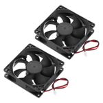 2Pcs DC12V Brushless Cooling Fan DC12V 0.4A 90x90x25mm High Speed Quiet
