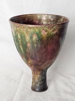 Stunning studio pottery vase form , BC monogram