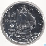 SILVER,ACADIE FRANCE, MONNAIE PARIS, SAMUEL CHAMPLAIN, 1/4 E silver 900% 2004