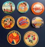 8 Assorted Round Smaller European Cheese Labels