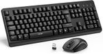 TECKNET Wireless Keyboard and Mouse Set,Ergonomic 2.4G Cordless Keyboard & Mouse