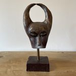 Baule Mask Ceramic Sculpture