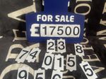 Car For Sale Sales Signs/Price Boards, PLUS Numbers Display (Blue) (1) Sun Visor