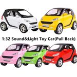 1:32 Model Car Toy Vehicle Kids Gifts With Sound&Light Effect For Smart ForTwo