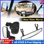 UTV Center Rear Side View Mirrors 1.75" 2" Bar For Polaris Honda Yamaha Kawasaki