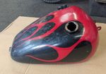 Custom chopper/bobber twin cap Mustang style fuel/petrol tank