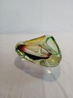 Vintage Murano Modernist tri colour Sommerso Abstract Glass Ashtray Bowl 1960s I