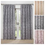 Thermal Thick Curtains Jacquard 2 Panels Ready Made Pencil Pleat - Duchess