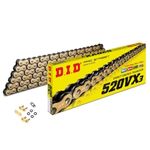 DID X-RING MOTORCYCLE GOLD HEAVY DUTY DRIVE CHAIN 520 VX3 114L