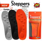 Original Steppers Comfort Boosting Massage Insoles for Heel & Plantar Fasciitis