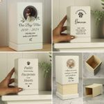 PERSONALISED Cremation Memorial Memory Urns Box for Ashes Small PET Cat Dog Urn