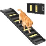 PawHut Foldable Dog Ramp for Car, Non-Slip Dog Stairs for SUVs Truck, Black