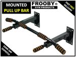 Wall Mounted Pull Up Bar Heavy Duty Chin Up Fitness Station Home Outdoor 36-14