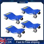 4PCS Car Wheel Dolly Mover Garage Jack 6000lbs Skate Tyre Trucks Moving Lockable