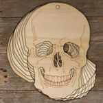 10x Wooden Human Skull Acurate Craft Shape 3mm Ply Anatomy