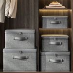 Large Capacity Foldable Storage Box with Handles - Portable Clothes Organiser