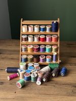 Vintage Sewing Thread Collection & Wooden Spool Stand Job Lot Bundle