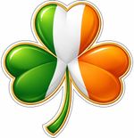 Waterproof Vinyl Sticker Flag Ireland Irish Shamrock