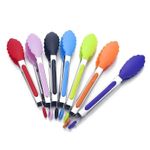Premium Silicone Kitchen Tongs Heat Resistant Cooking BBQ Stainless Steel Handle