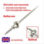 SFU1204 RM1204 250-1000mm Rolled Ball Screw End Machined + Ballnut For CNC