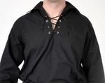 Small to 4XL - Black Jacobean Ghillie Shirt Classic Highland Style - £24.99