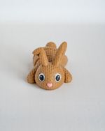 Articulated Bunny Figurine 3D Printed Knitted Rabbit Easter Decor