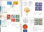 14x balloon post Switzerland letters Helvetia lot; 62442