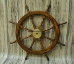 36 Inch Wooden Ship Steering Wheel Pirate Décor Wooden Brass Finishing Wall Boat
