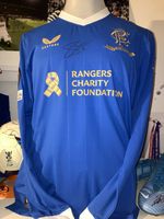 Rangers Connor Goldson Signed Shirt Player Pro Version Europa League Match