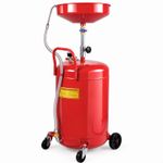 VEVOR Waste Oil Drain Tank Portable Oil Drain 20 Gallon Air Operate Drainer