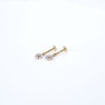 18 KARAT HELIX STUD | NATURAL DIAMOND | YELLOW GOLD | IGI CERTIFIED | EARRINGS