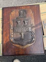 Antique Rugby School Heraldic Plaque 16” X 13”