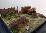1 72 Scale Post Apocalyptic Rail Yard. Finished Diorama Model.