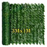 3M Artificial Ivy Leaf Screening Trellis Hedge Garden Fence Wall Balcony Privacy