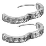  1 Pair Stylish Men's Hoop Earrings Unique Ear Jewelry Sleek Huggie Earring