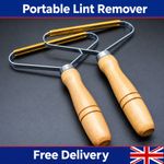 2Pcs Lint Remover,Portable Pet Hair Remover Carpet Scraper Reusable Lint Roller