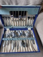 Vintage J Billam Sheffield Cutlery Canteen 6 Place Setting Pearl Handles Boxed