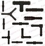 Hose Joiner Plastic Barbed Connector Pipe Tubing Fitting Air Fuel Water Vacuum