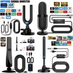 TV Aerial Digital Indoor TV Aerial with Signal Booster TV Antenna for Freeview