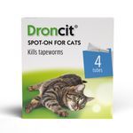 Droncit Spot-On Tapewormer for Cats (from 1kg) - 4 x Pipettes