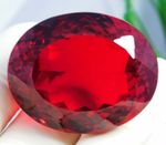 70 Ct Red Topaz Oval Shape Loose Gemstone For Pendent Use Excellent Cut