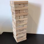 54 Pcs Wooden Tumbling Tower Stacking Game Blocks Building Smooth 66mm 22mm 12mm