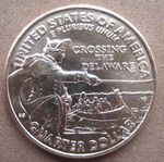 GEORGE WASHINGTON CROSSING THE DELAWARE . 2021-D . B/UNC  "TRANSITIONAL" QUARTER