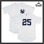 New York Yankees Baseball Jersey Majestic Large 44" Home Kit Shirt MLB 2009 V40