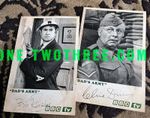 DAD'S ARMY CAST x 2 SIGNED PRE-PRINTED PHOTOS  CLIVE DUNN BILL PERTWEE