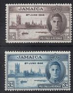 Jamaica 1946 Victory set SG 141-142 MM mint *combined postage*