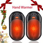 2x Hand Warmers Rechargeable 6000mAh Ideal Warm Gift for Golf, Camping, Hiking