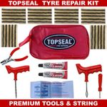 Emergency Car Van Motorcycle Tyre Puncture Repair Kit 30 Strings & Glue