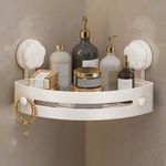 Bathroom Wall Corner Shelf Rack Shower Shelf No Drill Suction Storage Organizer