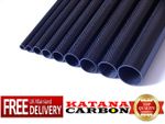 Gloss 3k Fibre Carbon Fiber Tube 1000mm Length sizes OD From 8mm to 62mm Plain